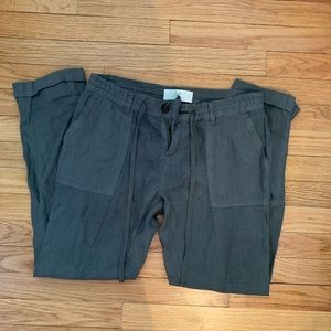 Joie linen pants size 2 olive